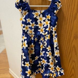Royal Hawaiian Creations blue plumeria sundress made in Hawaii.
